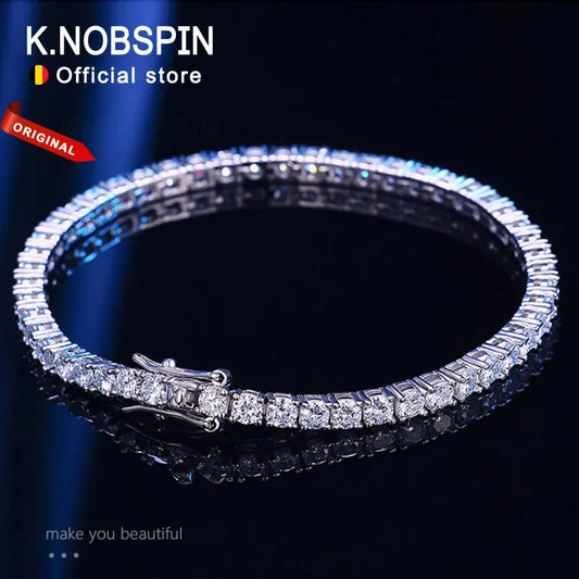 Unisex Moissanite Tennis Bracelet by Knobspin