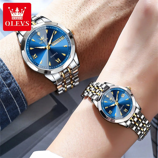 OLEVS 9998 Quartz Couple Watches Original