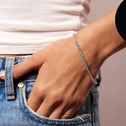 Unisex Moissanite Tennis Bracelet by Knobspin