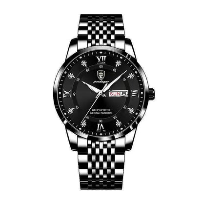 POEDAGAR Men Watches Stainless Steel