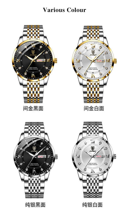 POEDAGAR Men Watches Stainless Steel