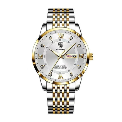 POEDAGAR Men Watches Stainless Steel
