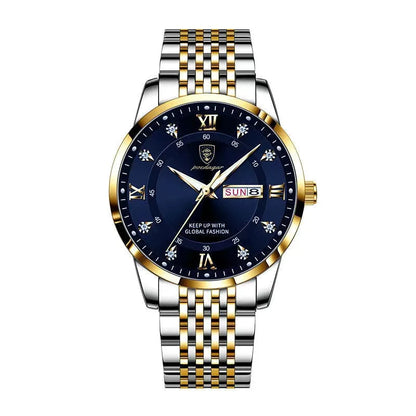 POEDAGAR Men Watches Stainless Steel