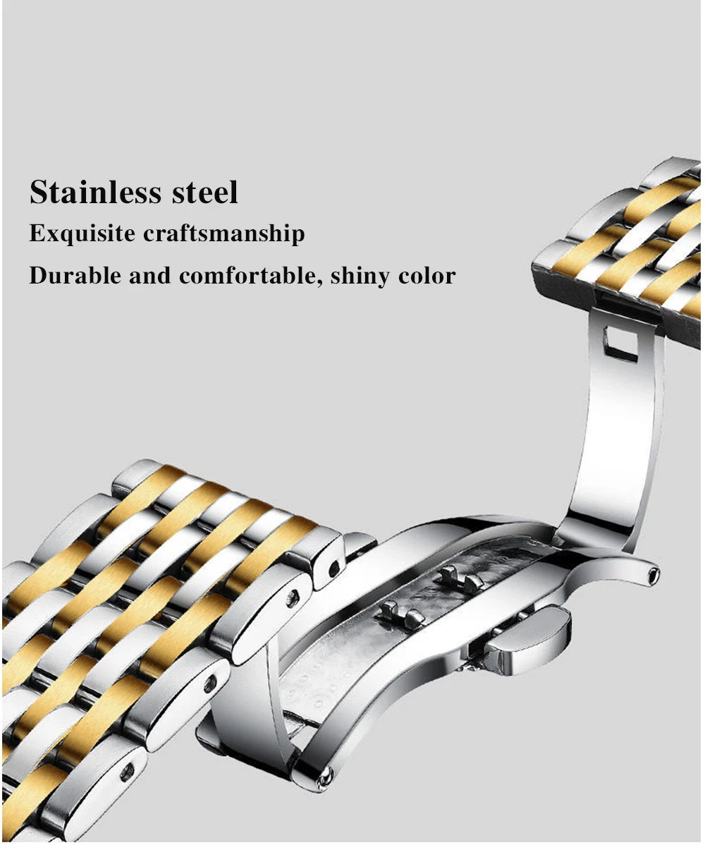 POEDAGAR Men Watches Stainless Steel