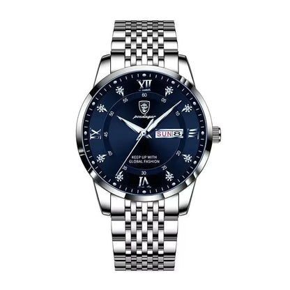 POEDAGAR Men Watches Stainless Steel
