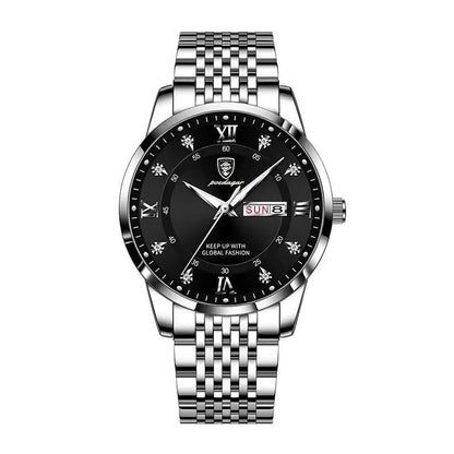 POEDAGAR Men Watches Stainless Steel