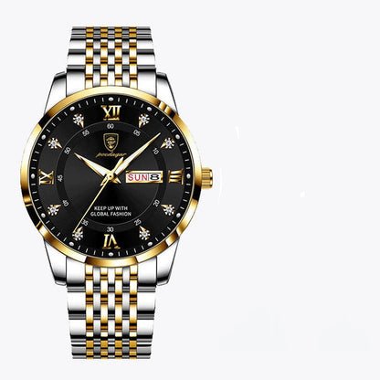 POEDAGAR Men Watches Stainless Steel