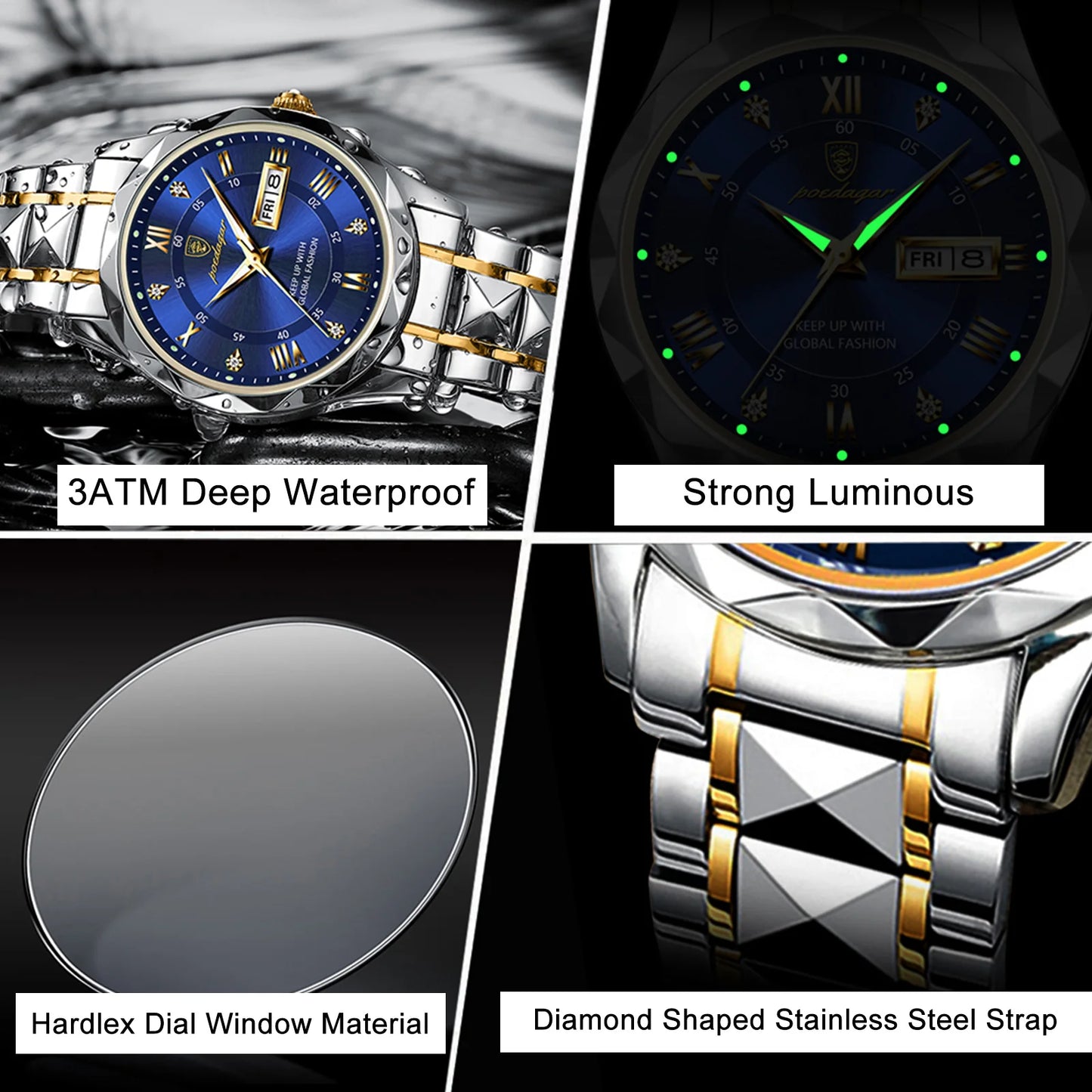 Luxury Waterproof Stainless - Steel Men's Watch