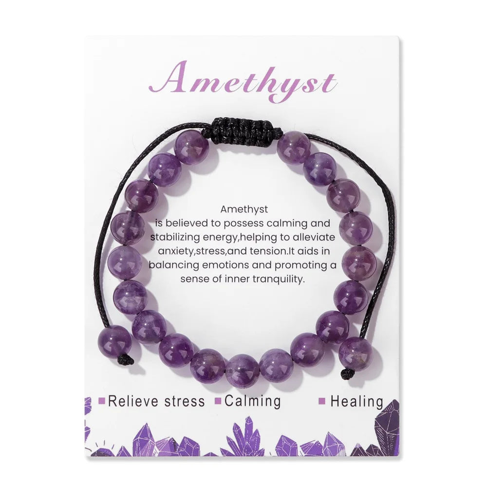 New Natural Stone Amethysts Bracelet