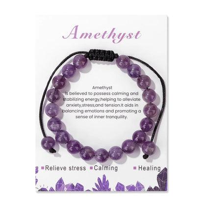 New Natural Stone Amethysts Bracelet