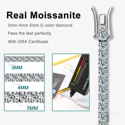 Unisex Moissanite Tennis Bracelet by Knobspin