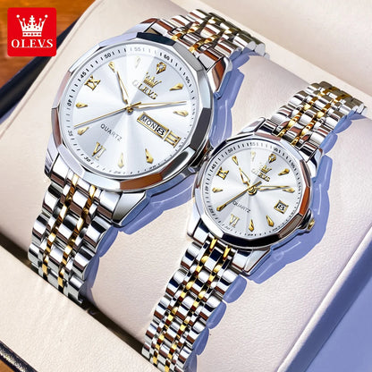 OLEVS 9998 Quartz Couple Watches Original