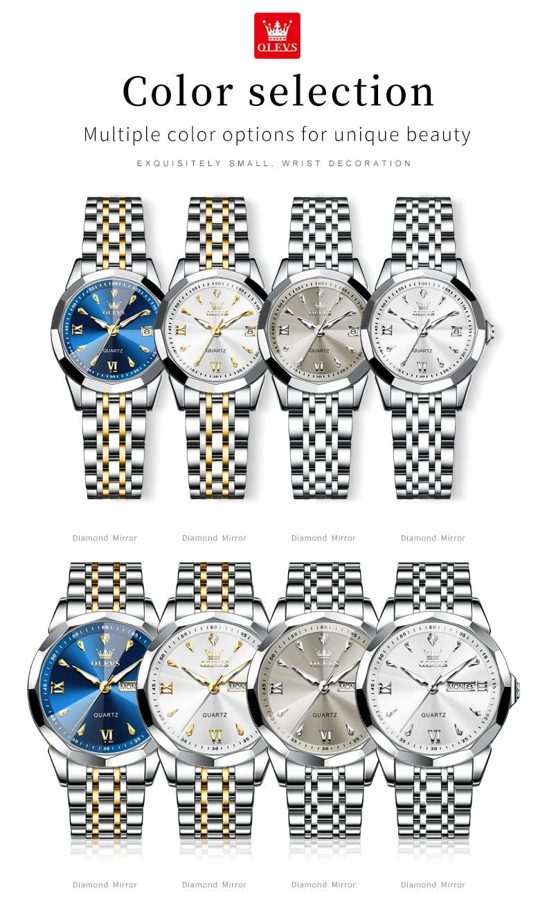 OLEVS 9998 Quartz Couple Watches Original