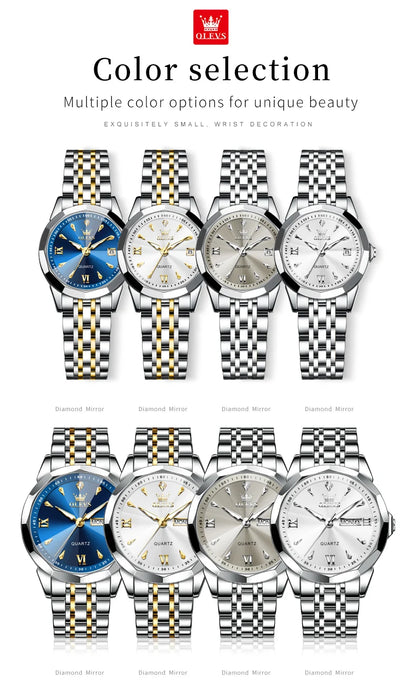 OLEVS 9998 Quartz Couple Watches Original