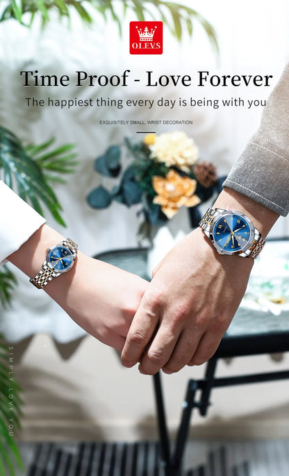 OLEVS 9998 Quartz Couple Watches Original