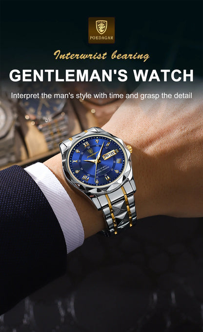 Luxury Waterproof Stainless - Steel Men's Watch