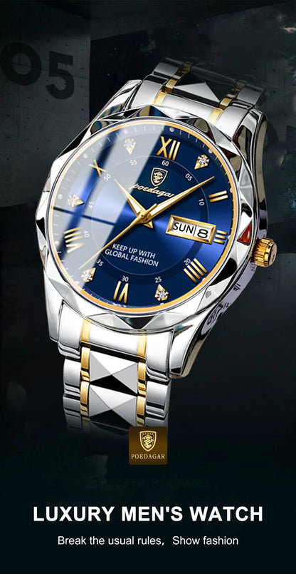 Luxury Waterproof Stainless - Steel Men's Watch