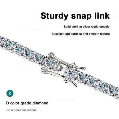 Unisex Moissanite Tennis Bracelet by Knobspin