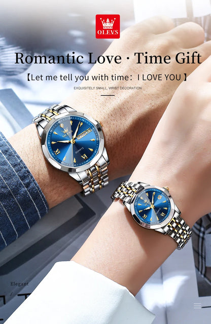 OLEVS 9998 Quartz Couple Watches Original