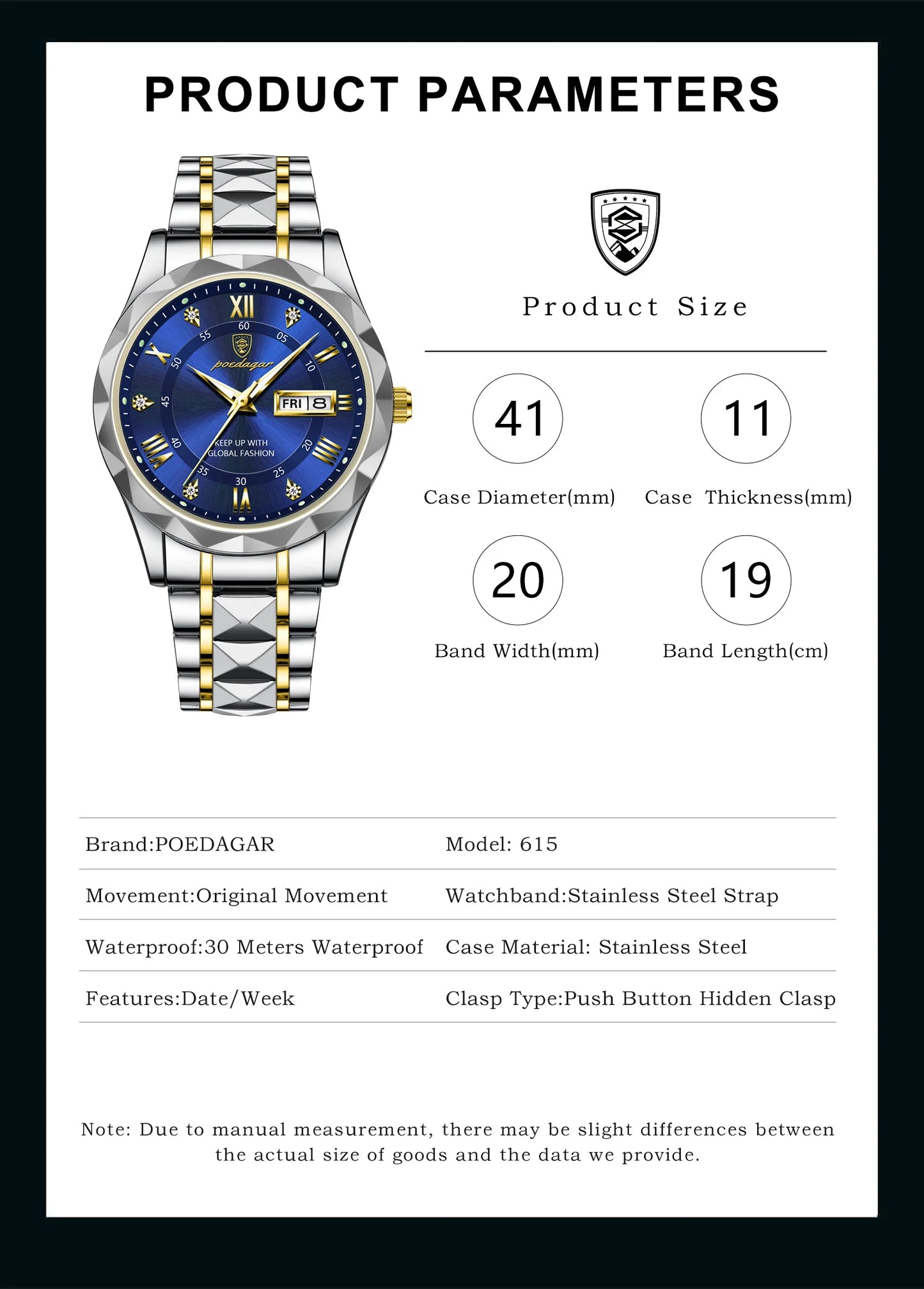 Luxury Waterproof Stainless - Steel Men's Watch