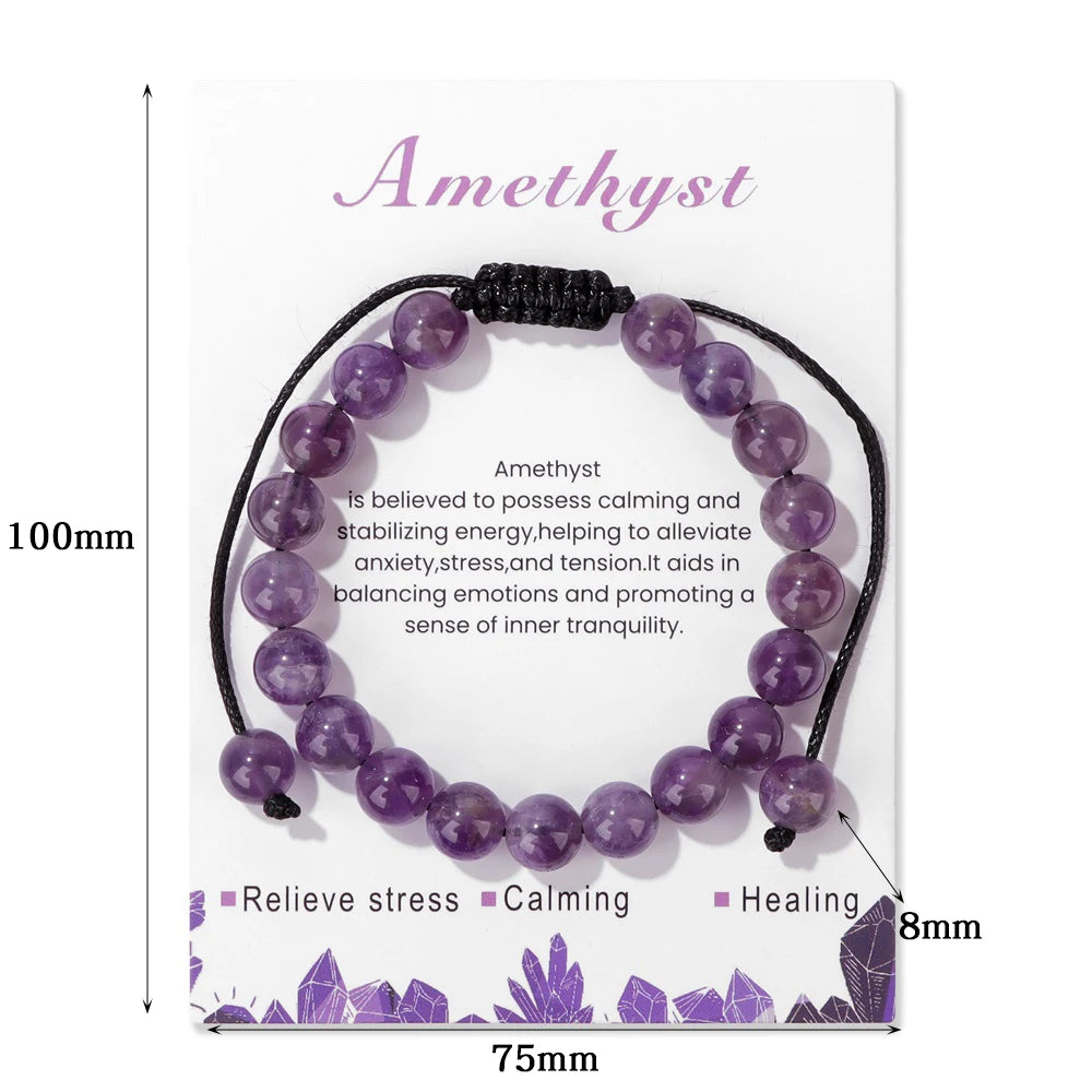 New Natural Stone Amethysts Bracelet