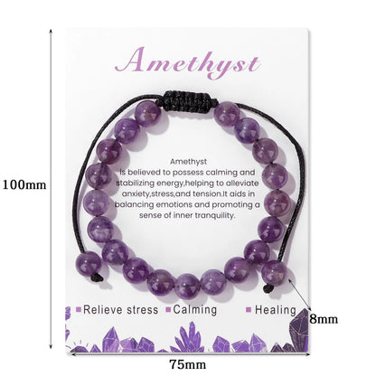 New Natural Stone Amethysts Bracelet