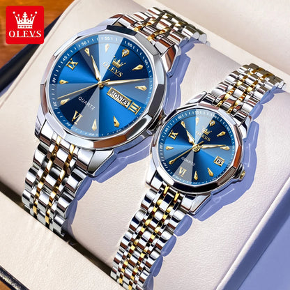 OLEVS 9998 Quartz Couple Watches Original