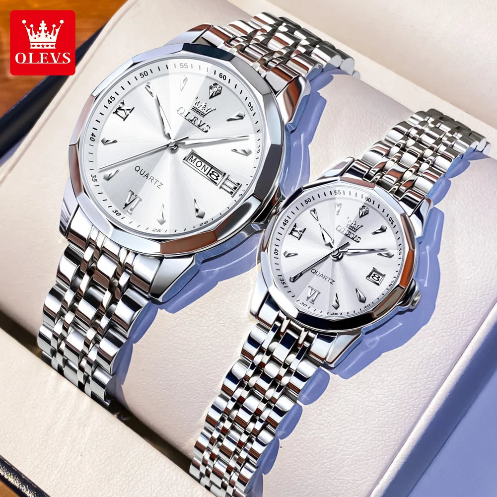 OLEVS 9998 Quartz Couple Watches Original