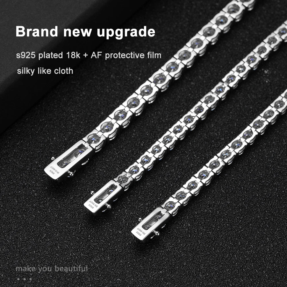 Unisex Moissanite Tennis Bracelet by Knobspin