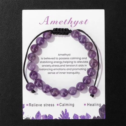 New Natural Stone Amethysts Bracelet