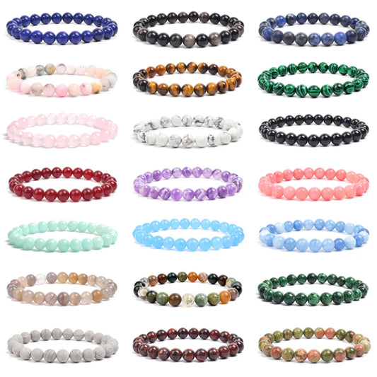 Natural Gemstone Beaded Bracelet for Men & Women