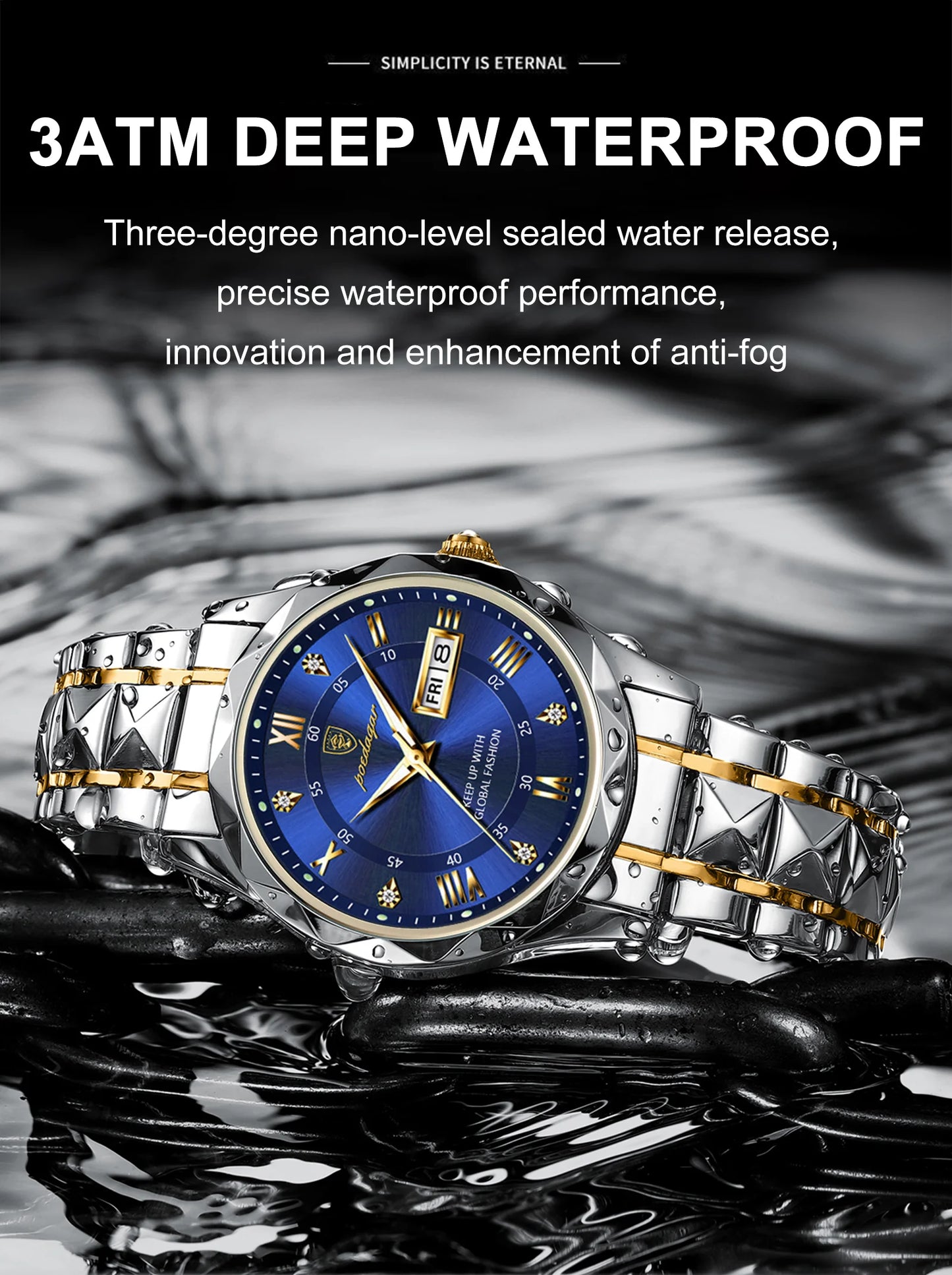Luxury Waterproof Stainless - Steel Men's Watch