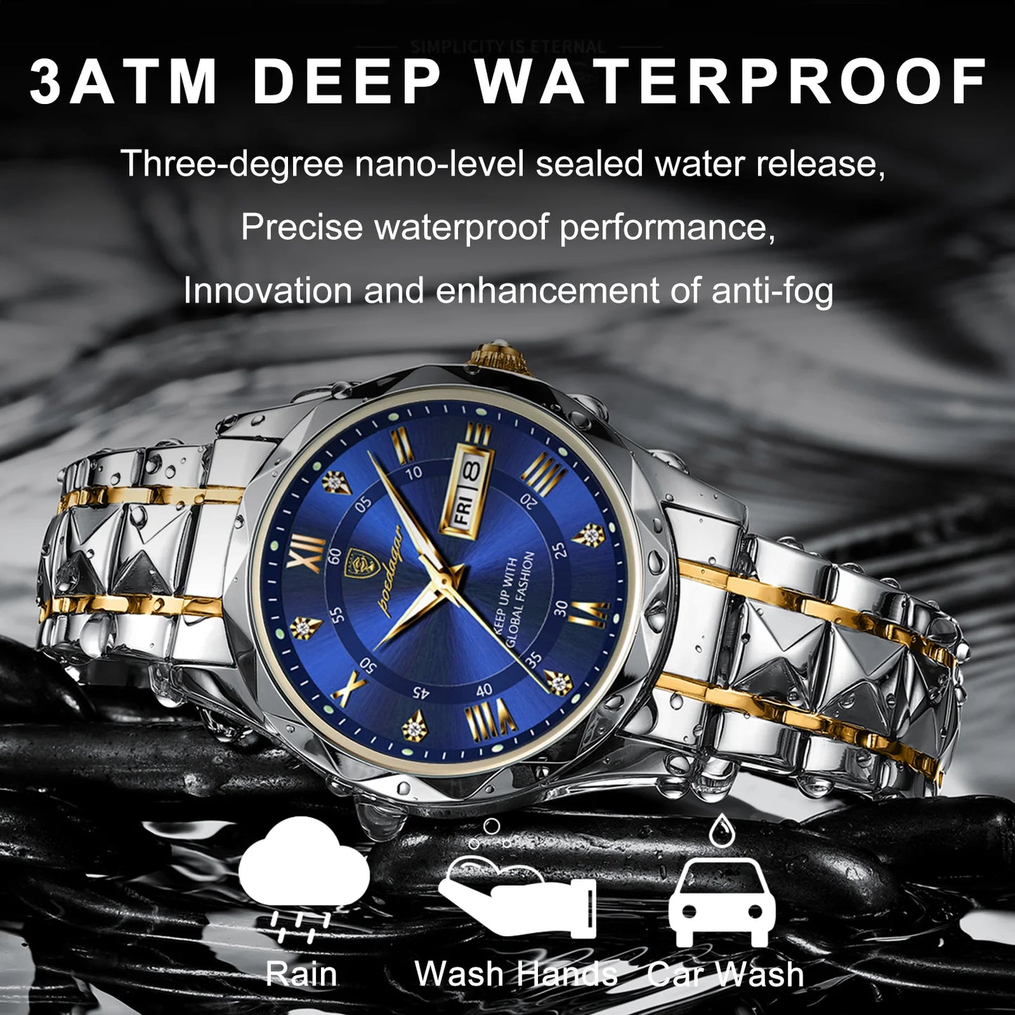Luxury Waterproof Stainless - Steel Men's Watch