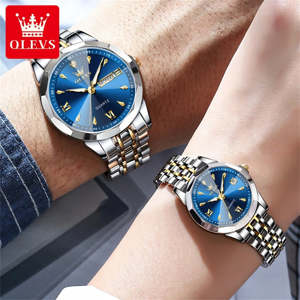 OLEVS 9998 Quartz Couple Watches Original