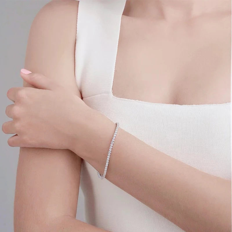 Unisex Moissanite Tennis Bracelet by Knobspin