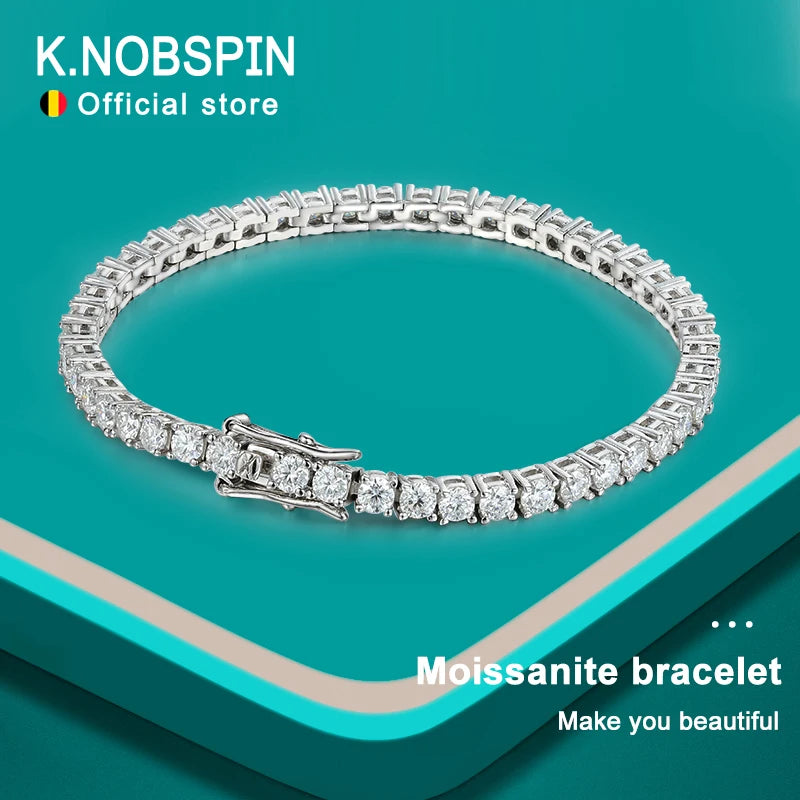 Unisex Moissanite Tennis Bracelet by Knobspin